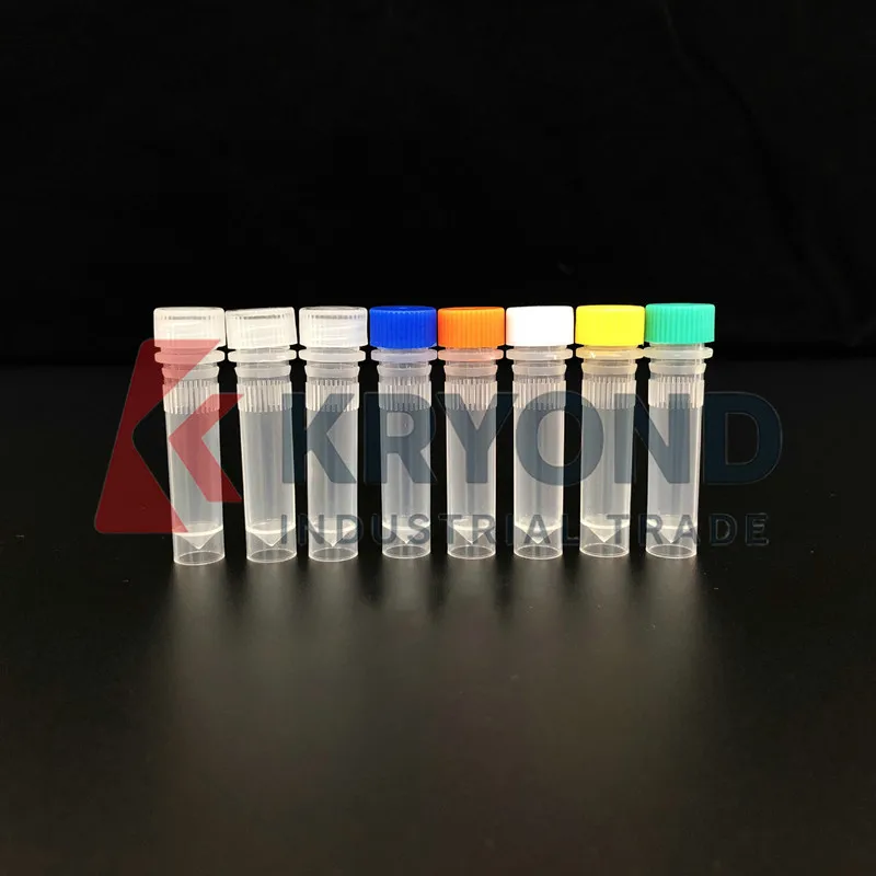 500Pcs 1ml Cryovial 10×40mm PP Cryogenic Vials Stand on Lab Cryogenic Vials with Washer Original Product