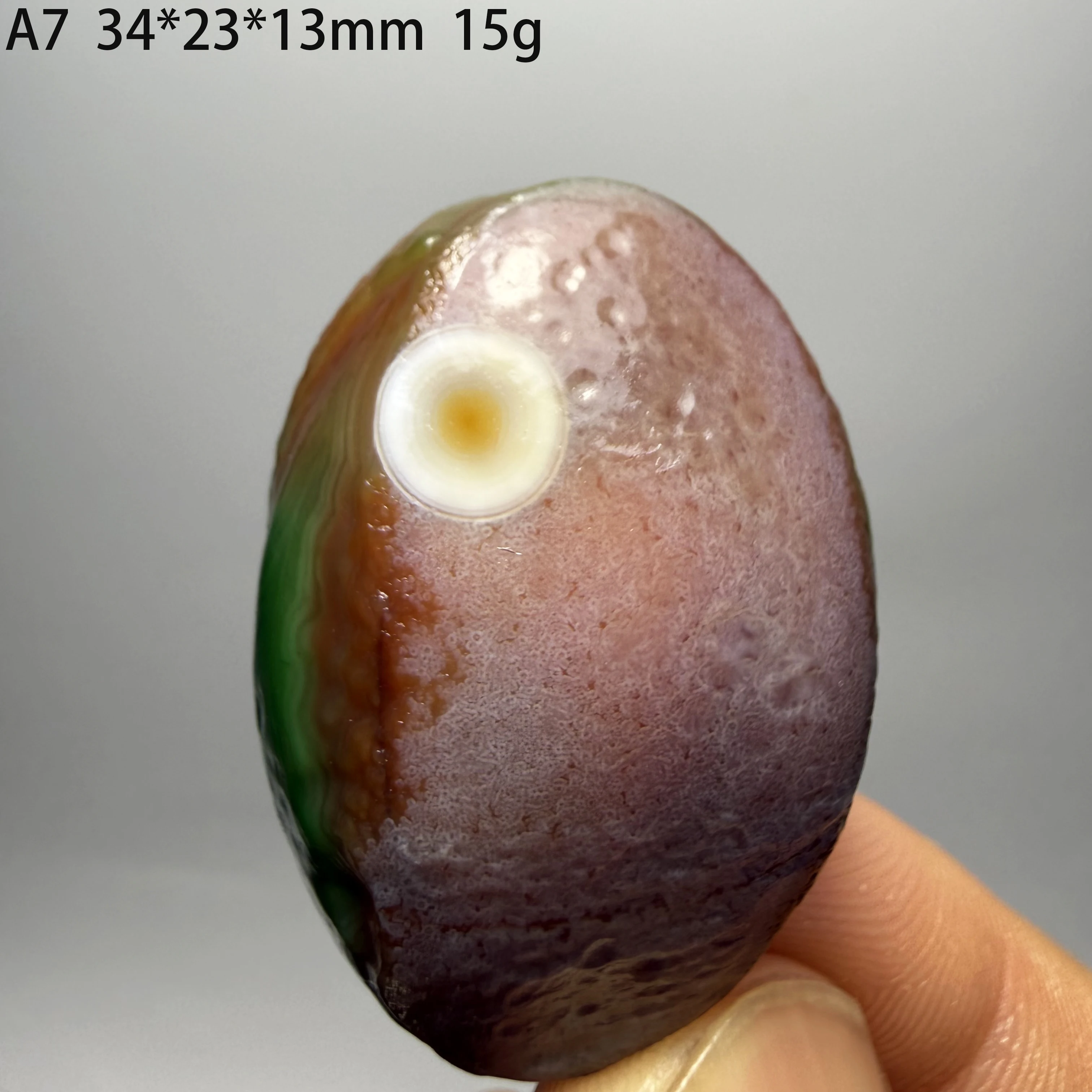 Natural Alxa Gobi Eye Agate Healing Crystal Home Ornament GiftA3-2-15 - view 4