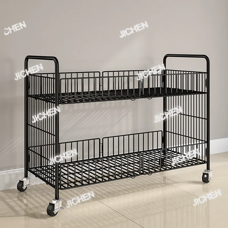 Stall trolley ice powder stall commercial mobile shelves foldable night market sushi stall trolley