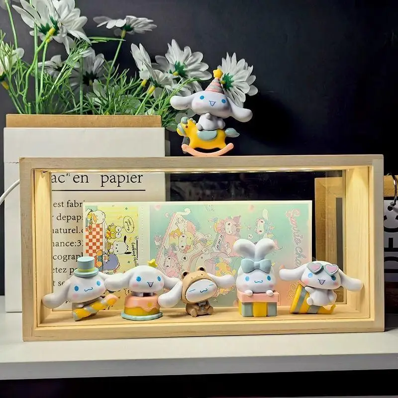 

Hot Miniso Kawaii Wooden Box Night Light Hello Kitty Cartoon Cute Bedroom Home Lighting Fashion Desktop Decorations New Style