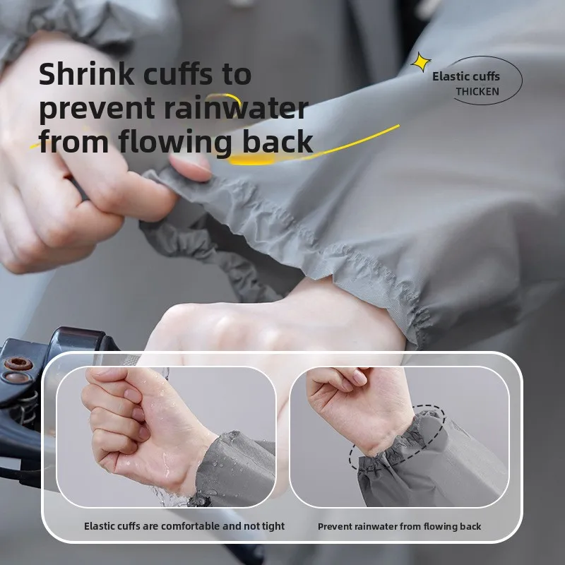 معطف واق من المطر غير القابل للتصرف، محمول للسفر، ملابس خارجية للبالغين، للجنسين، معطف مطر سميك طويل لكامل الجسم للمطر الثقيل