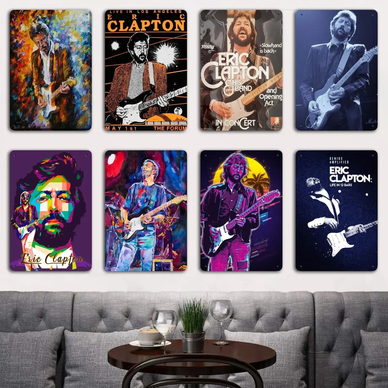 eric clapton Tin Metal Plaques and Signs Wall Decor, Captain Poster, Vintage Decor, Bar, Pub, Club, Wall Decoration