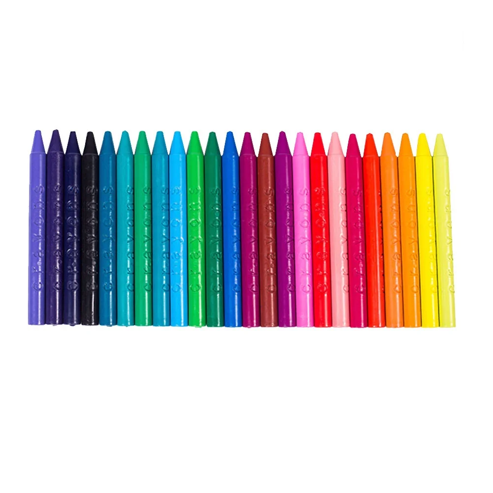 1 confezione da 24 pastelli colorati per bambini, sicuri, non tossici, multicolori, penne da disegno, classe d'arte, forniture per feste scolastiche, pastelli colorati