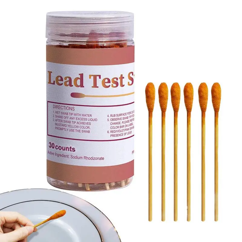 30/60pcs 30 Seconds Instant Lead Test Swabs kit High-Sensitive Lead Testing Strips For Painted metal and Wood Plaster