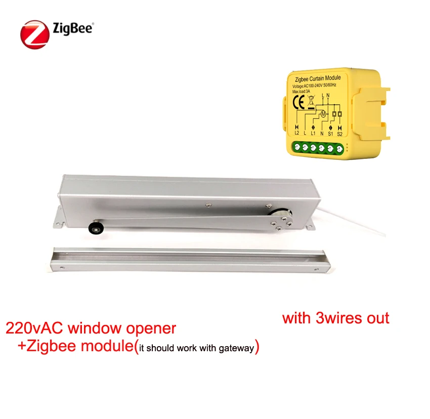 tuya wifi or tuya zigbee 220VAC Automatic Casement window drive opener Skylight motor Actuator Greenhouse Drive window operator