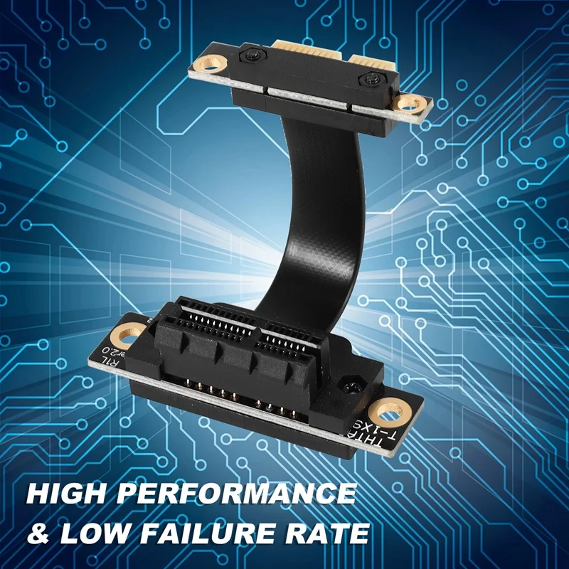 PCIE X1 Riser-Kabel Dual 90 Grad rechtwinkliges PCIe 3.0 x1 bis X1 Verlängerungskabel 8 Gbit/s PCI Express 1X Riser-Karte