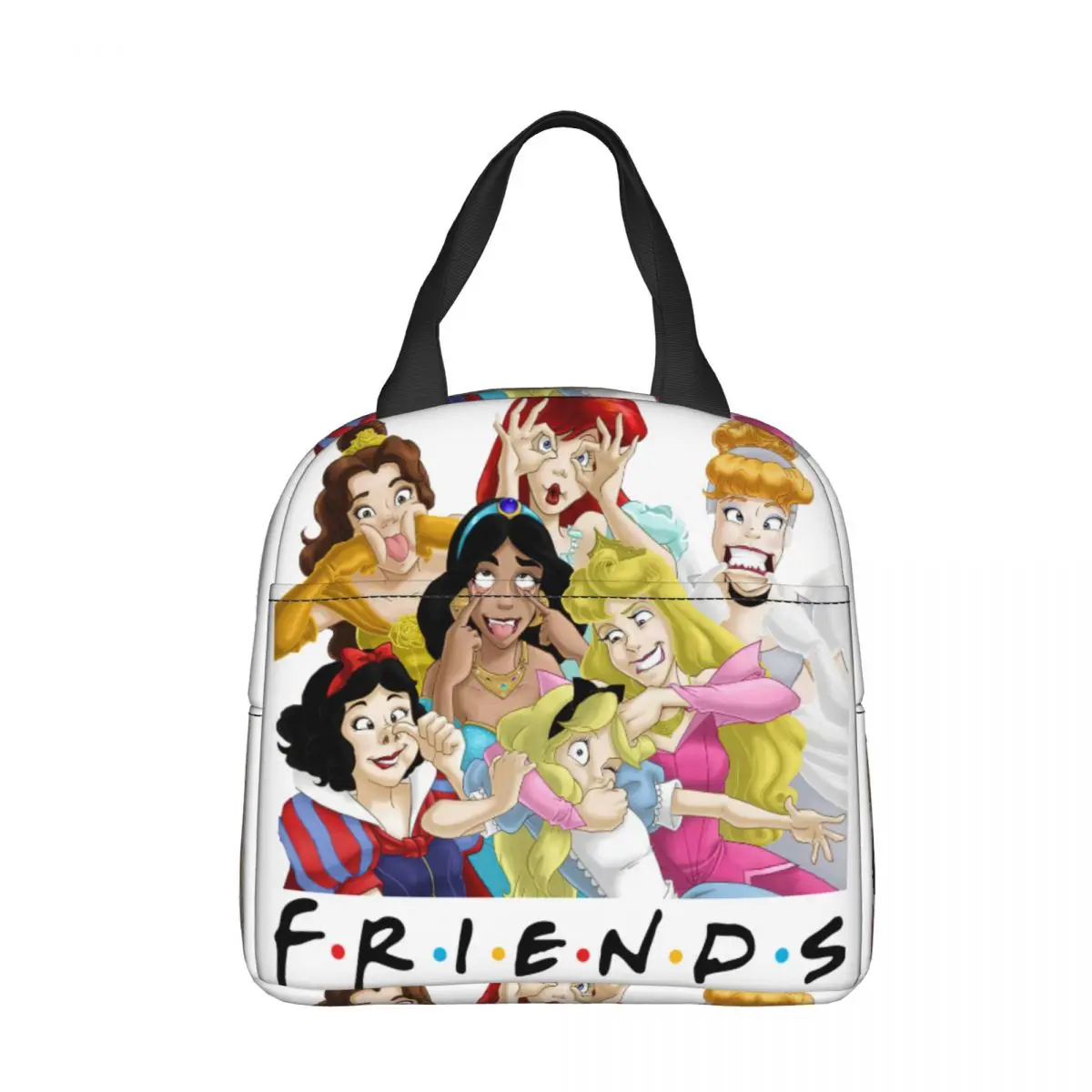 Ariel Princess Snow White Insulated Lunch Bags Portable Meal Container Cooler Bag Lunch Box Tote Beach Travel Food Handbags