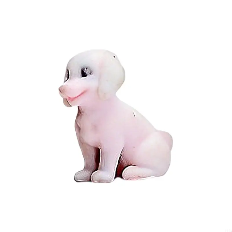 Tiny Pet Ornament Resin Materials Miniature Dog/Cats Model Perfect For Book Shelf Display And Creative Projects 
