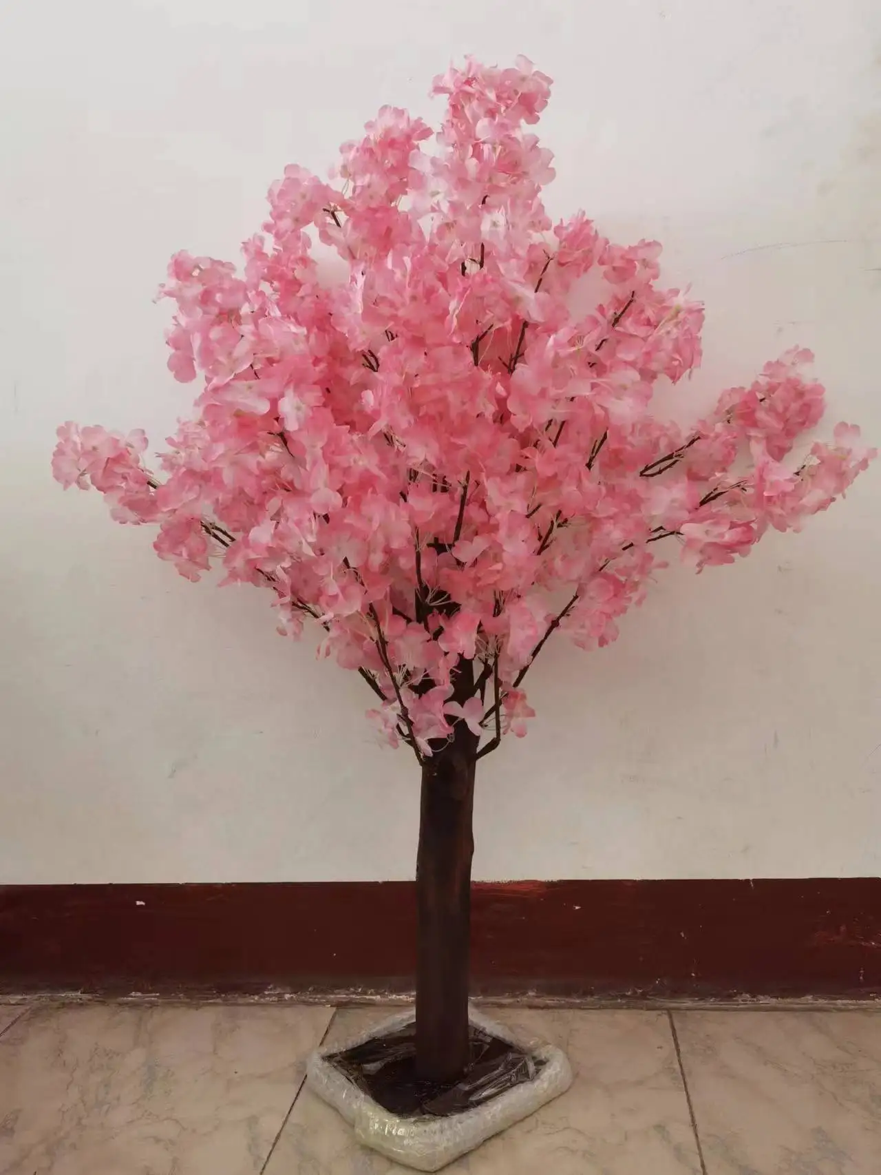 Aqumotic-árboles rosas pequeños, Flores De Cerezo blancas japonesas, Arbol De Cerezo, Flores artificiales De Navidad Grandes