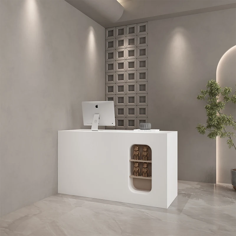 

Luxury Front Desk Reception Desk Checkout Counter Modern Business Reception Desks Shop Simple Design Office Furniture Casse LLRD
