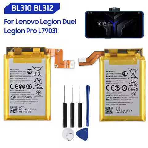 New Replacement Battery For Lenovo Legion Duel Legion Pro L79031 BL310 BL312 Mobile Phone Rechargable Li-ion Batteries 2500mAh