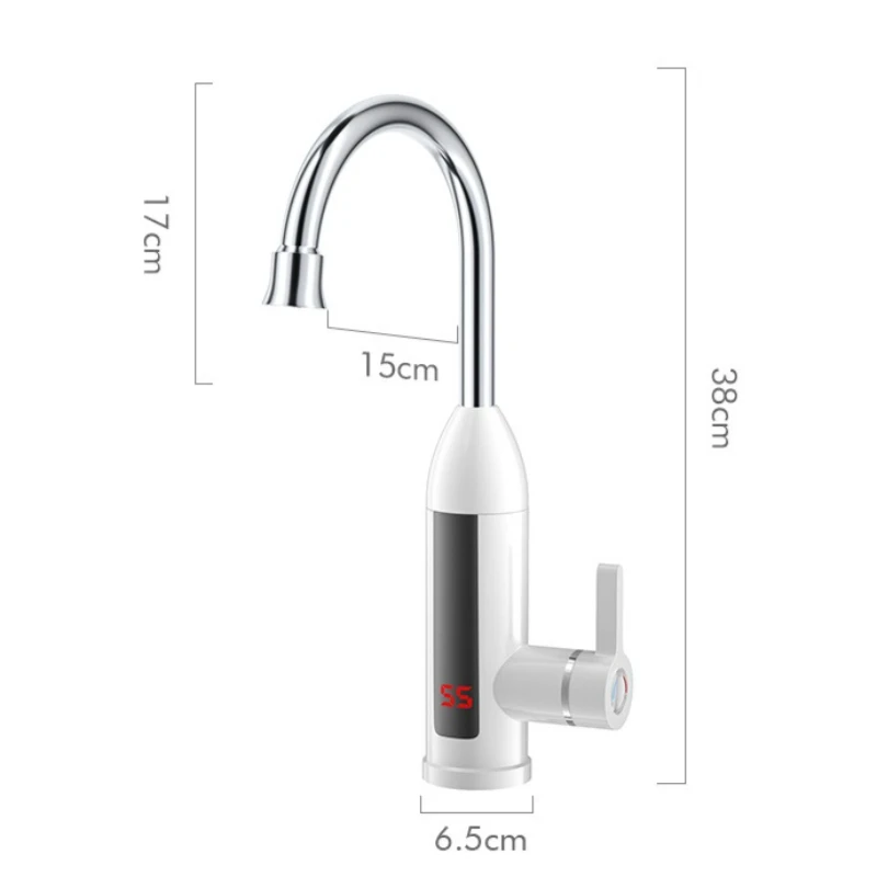 Household Kitchen Quick Heating Electric Faucet Intelligent Digital Display Instant Heating Basin Faucet Bathroom Accessories
