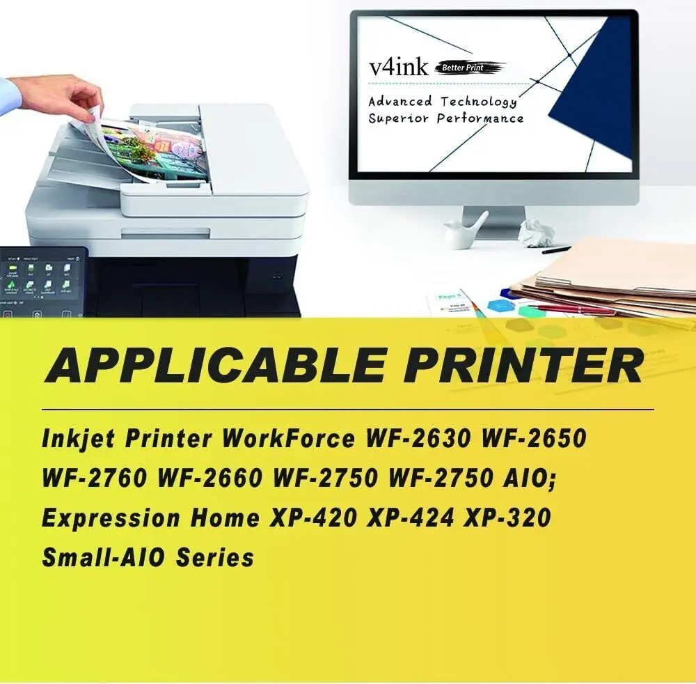 5x Inktpatronen Voor Epson T220XL Workforce WF-2750 WF-2760 WF-2650 Zwarte Kleur