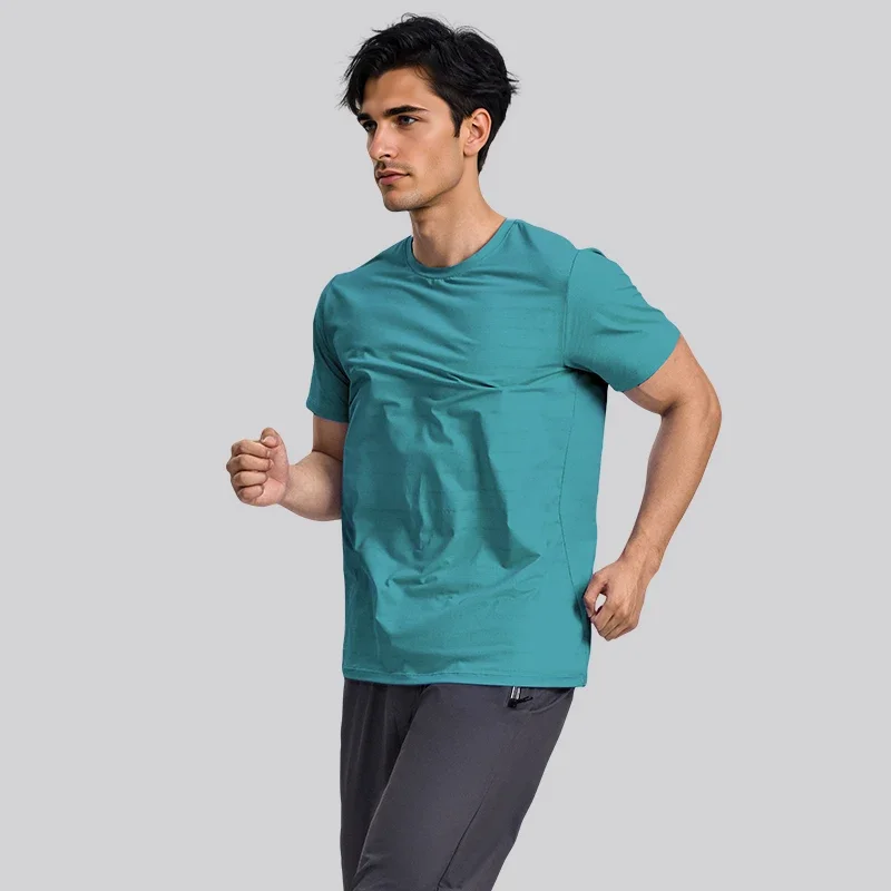 

Sports T-shirt men short sleeve loose quick dry casual half sleeve round collar training clothes fitness