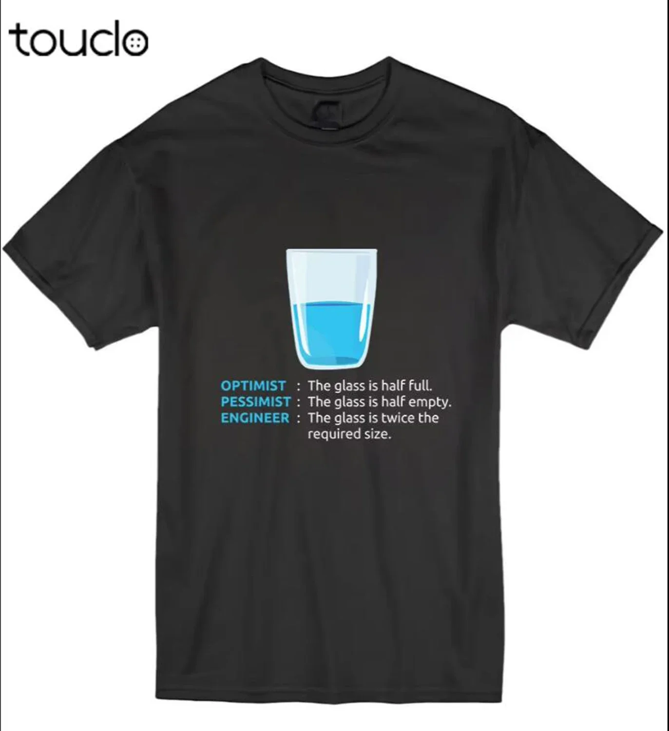 T-Shirt à manches courtes pour hommes, humoristique, Optimiste, Pessimiste, ingénieur, mécanicien, T-Shirt à manches courtes