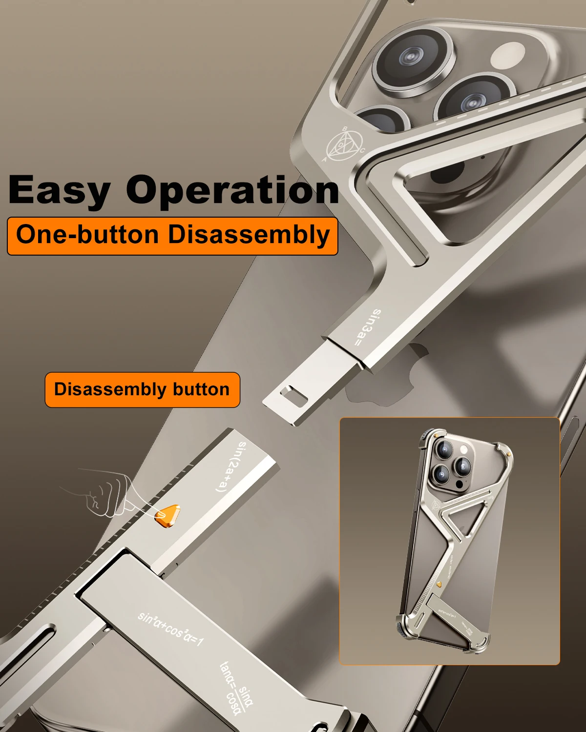 Eary Minimalist Phone Case for iPhone 15 14 Pro max Bezel Less Metal Slim Hard Shockproof Ultra Thin for iPhone 15 Pro Max Cover