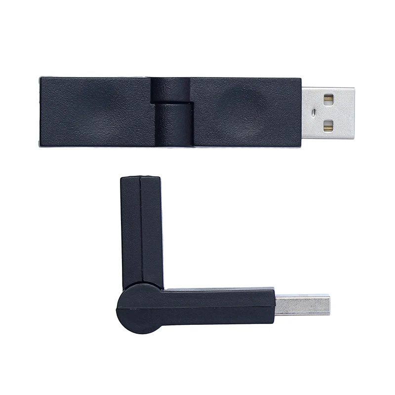 1 Piece Fixed Bending  45 to 180 Degree USB 2.0  Male to Female Angled  Adaptor