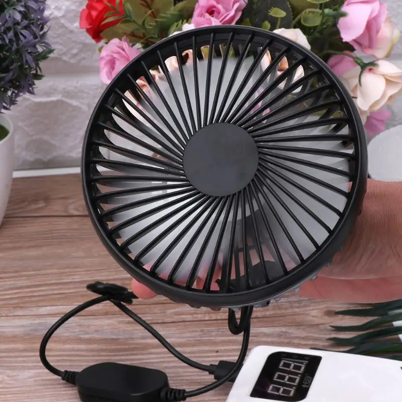 พัดลมรถ USB 5 โวลต์สำหรับด้านหน้าด้านหลังสำหรับที่นั่งผู้โดยสารเบาะหลัง Cooling Air Mini