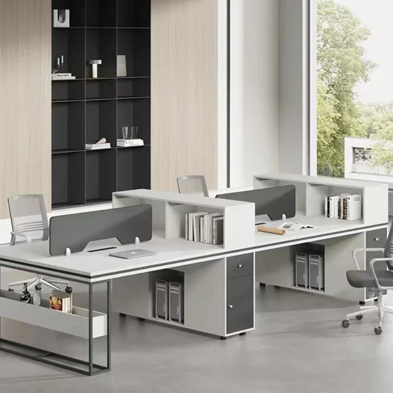 

Office Desks Multiple Seats Computer Staff Office Desks Employee Modern Simplicity Combination Bureau Meuble Equipment QF50OD