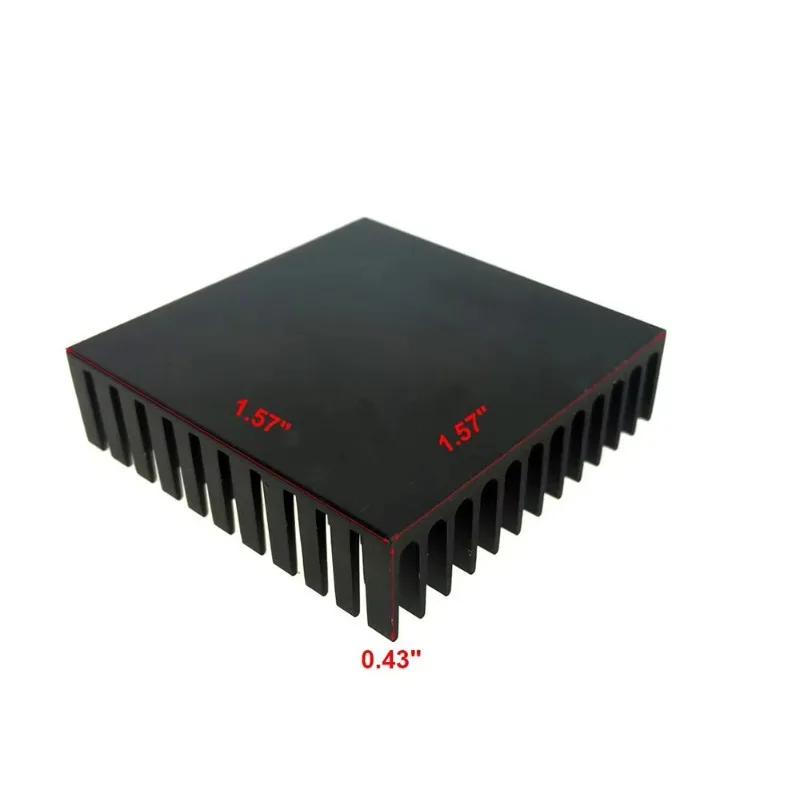 40*40*11mm Black Aluminum Heat Sink Cooling Fin Cooler DIY Accessory For LED Power Supply Chip IC Memory Thermal Dissipation