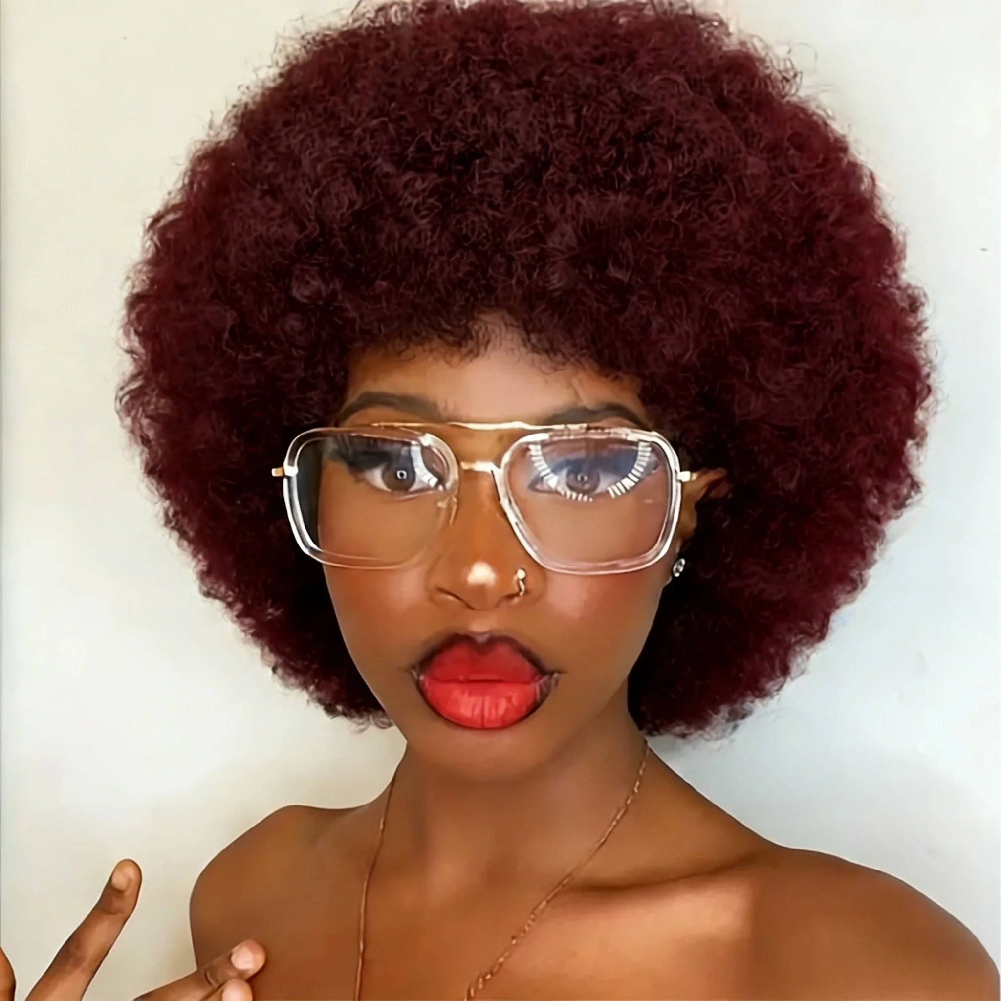 

99j Короткие вьющиеся афро-пикси парики из человеческих волос, полностью машинное производство для женщин, афро-кудрявые вьющиеся модные повседневные волосы