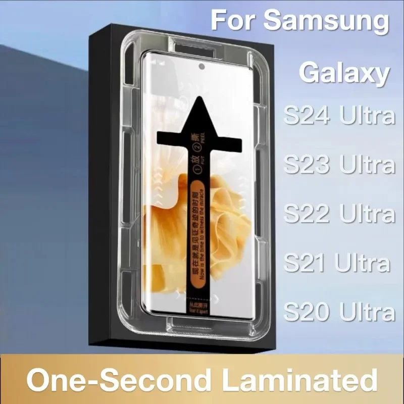 

For Samsung Galaxy S24 S23 S22 S21 Plus Ultra Toughened Glass Explosion-proof Screen Protector Protective with Install Kit
