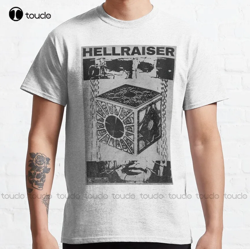 Hellraiser Vintage Horror Movie Film Poster Classic T-Shirt dress shirts for men Custom aldult Teen unisex digital printing