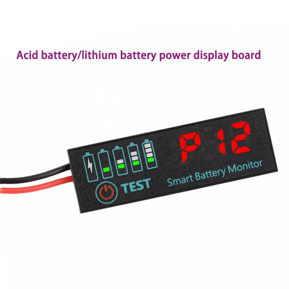 12V 24V 36V 48V Acid/Lithium Battery Display Board DC7-55V 18650 Lithium Ion Battery Energy Indicator Tester Capacity Tester