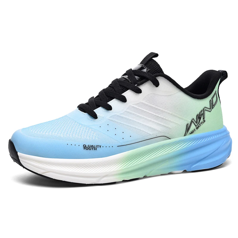 

Mesh Thick Soled Sneakers Men Cushioned Breathable Marathon Outdoor Daily Running Casual Sports Shoes