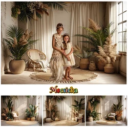 Mocsicka Photography Background Vintage Room Garden Flower Greenery Decor Wedding Adult Kids Art Portrait Backdrop Photo Studio