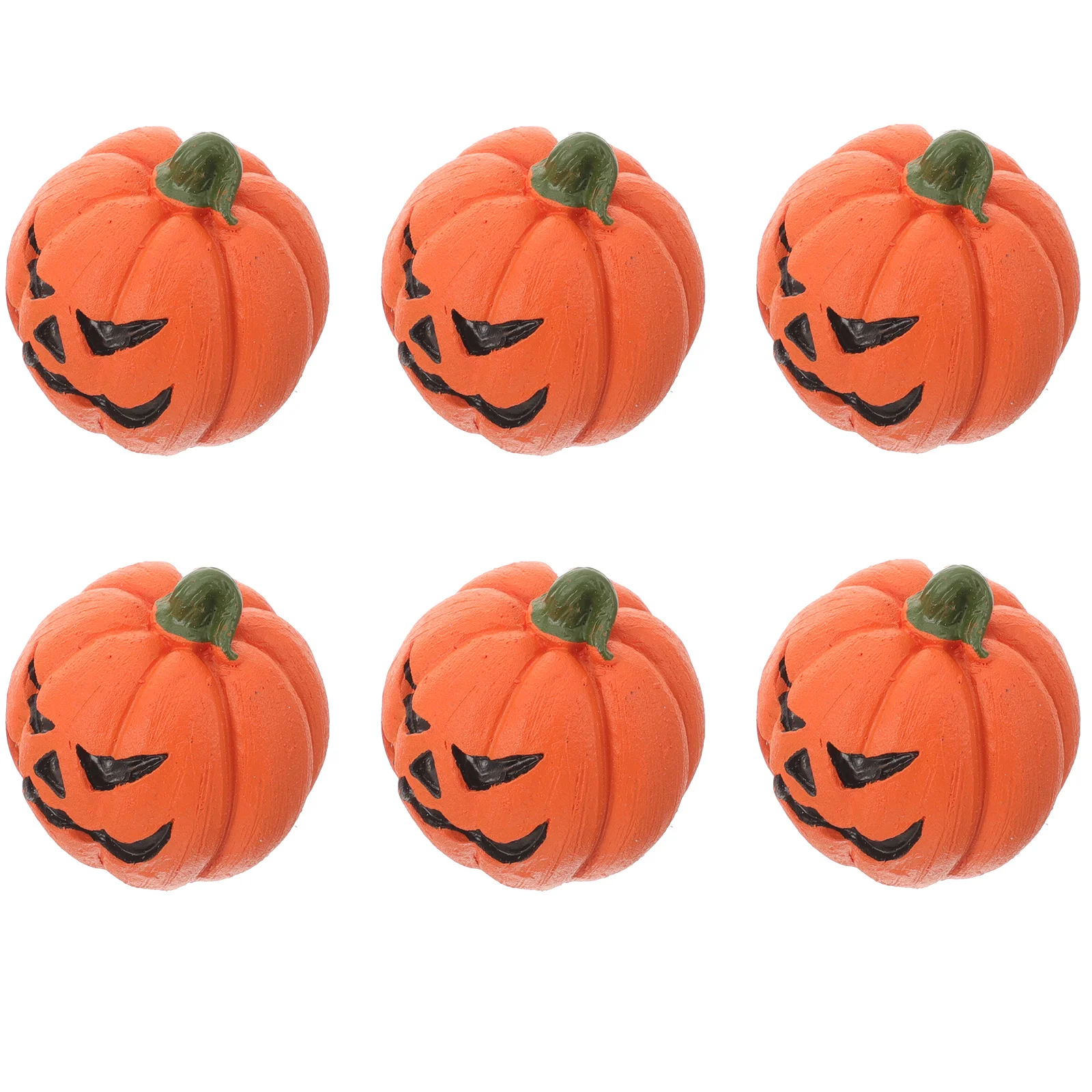

6pcs Mini Pumpkin Decoration Resin Pumpkins For Halloween Party Home Decor Micro Landscape Ornaments Scene Layout Prop Desktop