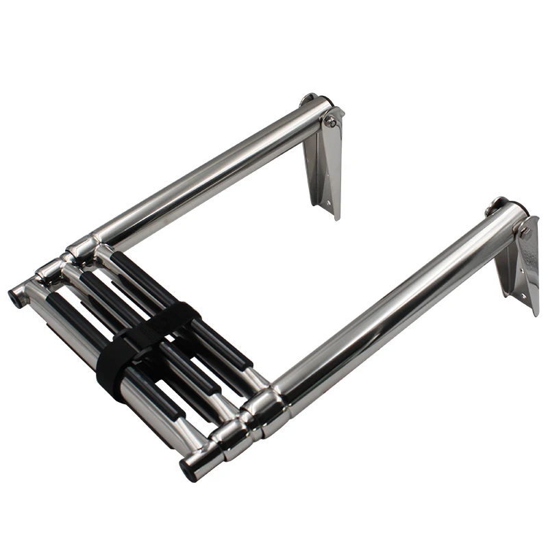 

Yacht Equipment Stainless Steel Launching Telescopic Ladder Folding