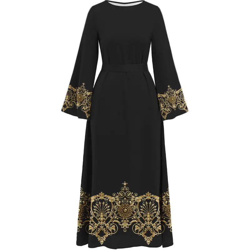 Dubai luxo requintado vintage estampa texturizada abaya turco muçulmano abaya vestido casual ramadã feminino abaya roupas islâmicas