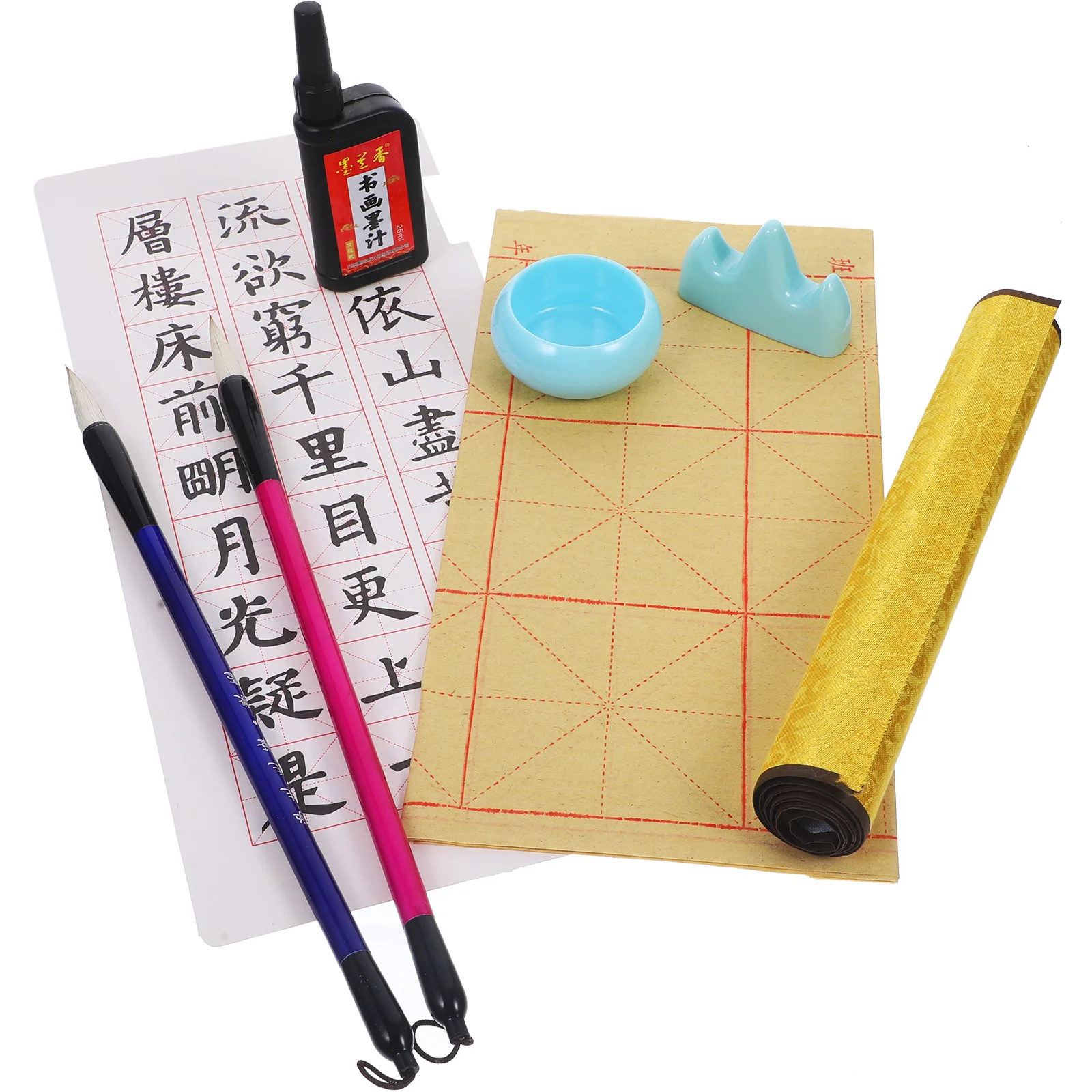 

Calligraphy Practice Set Water Writing Painting Supplies Beginner Kit Suite Brush for Beginners Plastic