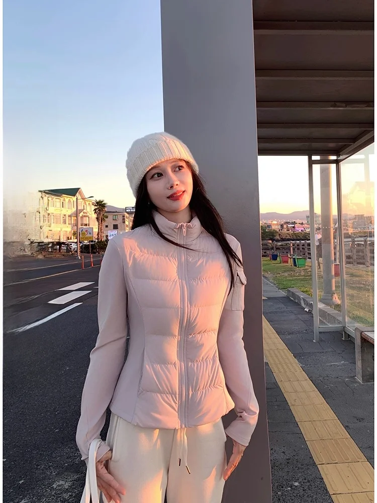 

EKOOL Lulu женское легкое повседневное стеганое теплое пальто с воротником-стойкой, осень-зима, новое модное облегающее пальто