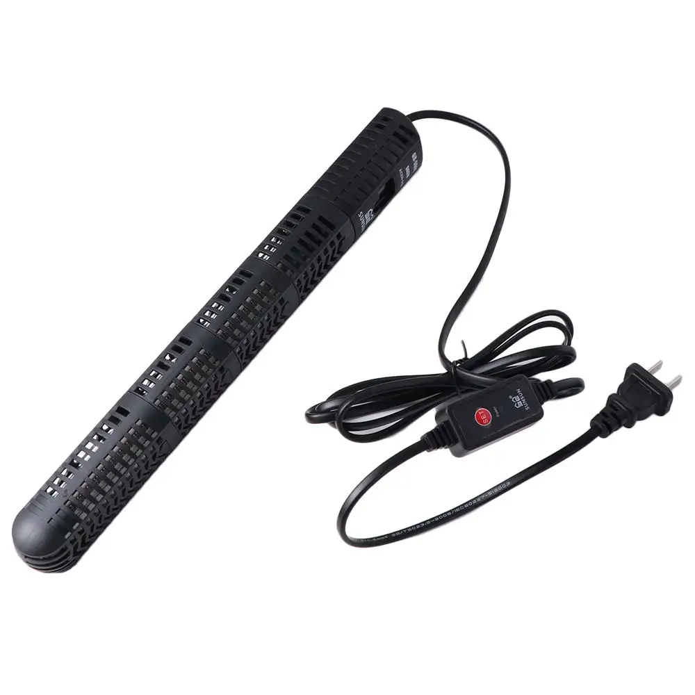 

50-500W LCD Display Digital Water Heating Rod Quartz Glass Adjustable Aquarium Submersible Heater LCD Display Black