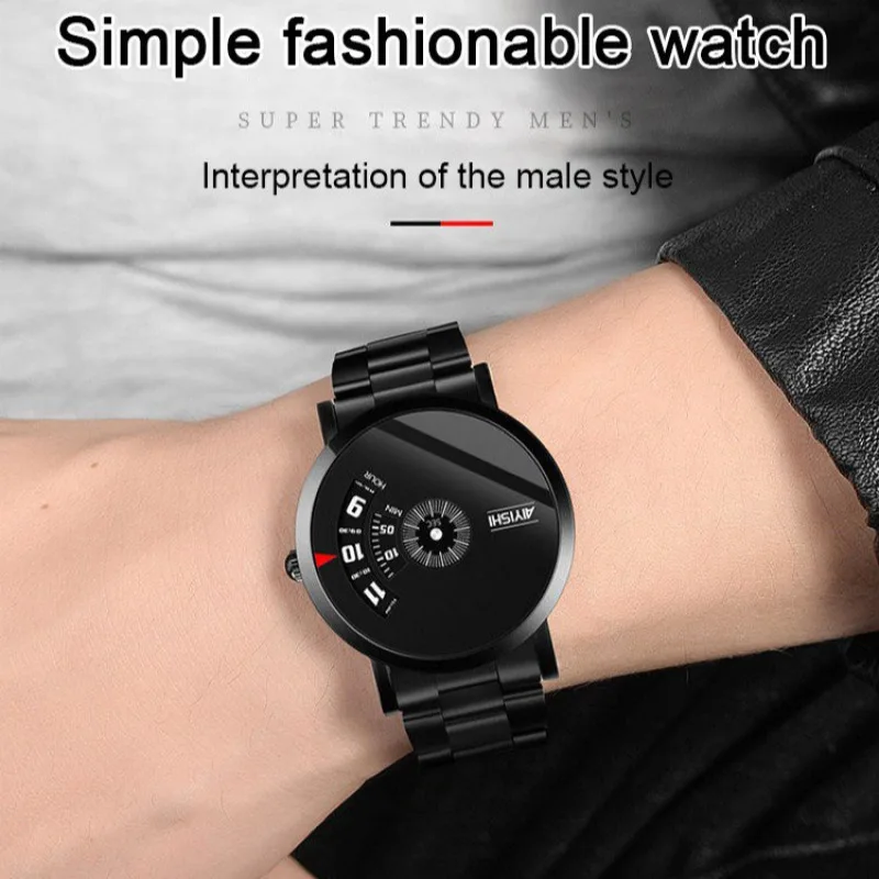 Stainless Steel Waterproof Non-mechanical Quartz Men\'s Watches Steel Band Women\'s High-end Luxury Man Watch Student Gifts