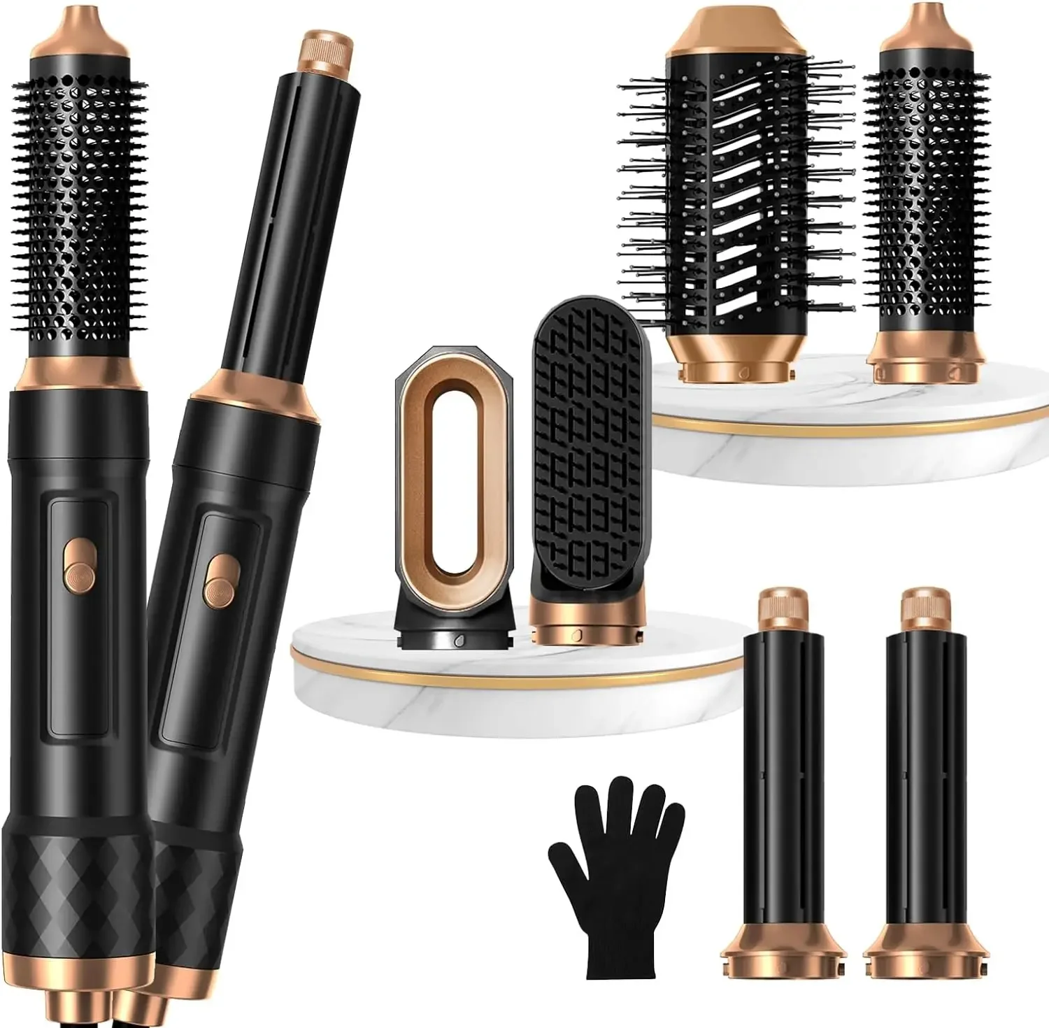 

6-in-1 Professional Hair Dryer Brush with Negative Ionic Technology, Detachable Blow Dryer Brush for Frizz-Free Hair, Hair Styli