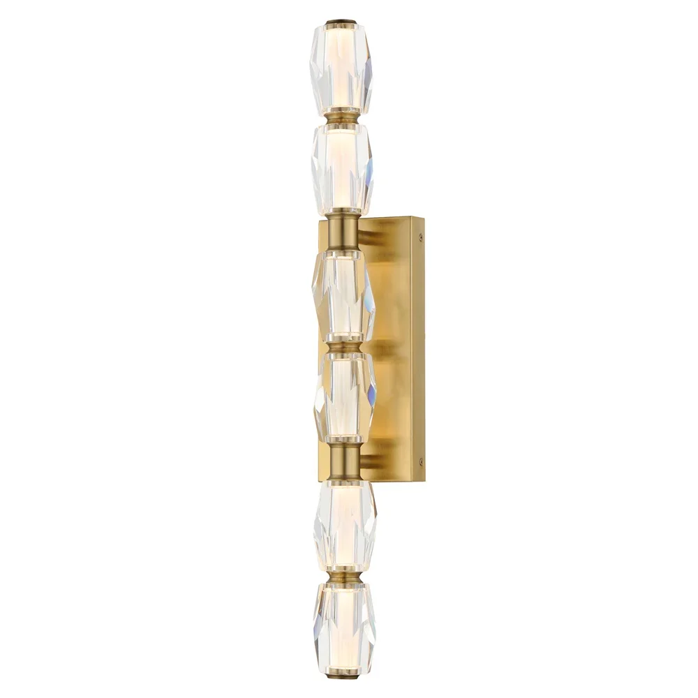 Modern Design Luxury Bespoke Villa Hotel Bedroom Living Room Decorative Wall Lighting Brass Crystal Glass LED Wall Sconce