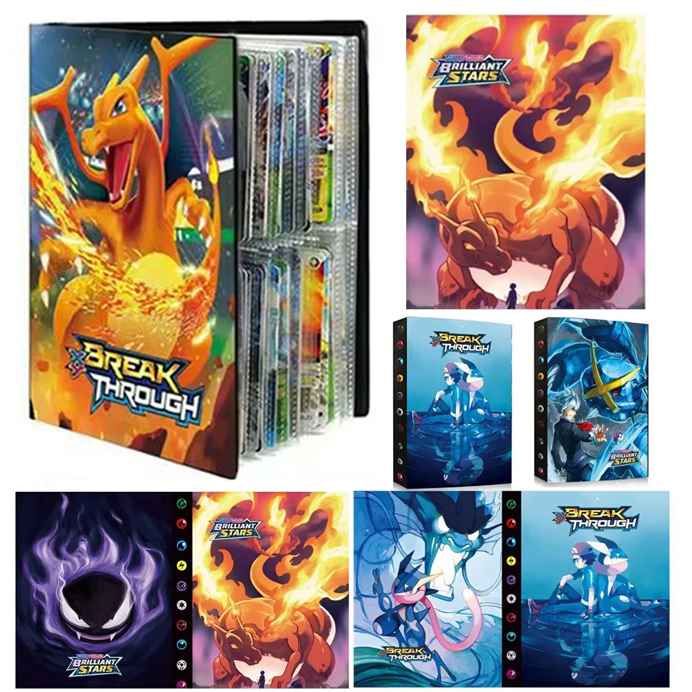 

240 шт. Pok é mon карты альбом книга Pokemon Game Charizard Card Album VMAX GX EX держатель коллекция папка-переплет детская игрушка в подарок