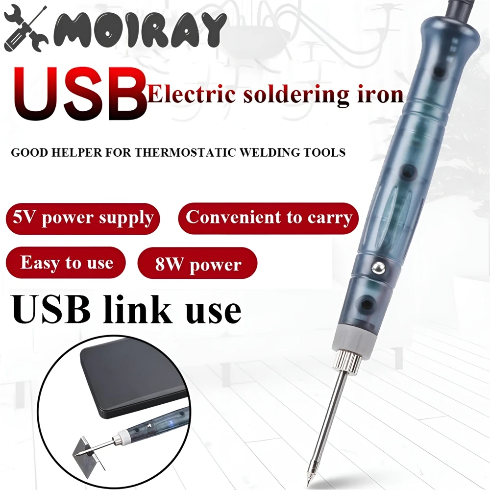 

Portable USB Soldering Iron Professional Electric Heating Tools Rework with Indicator Light Handle Welding Gun BGA Repair Tool