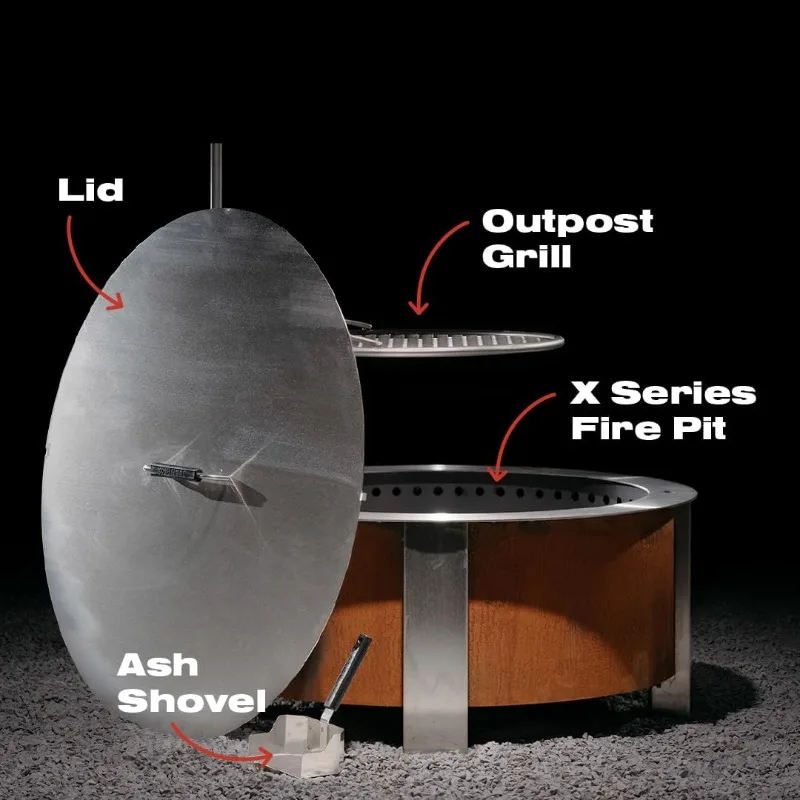 Smokeless Grill Set 27.5 Inch Outdoor Smokeless Fire Pit | Suitable for Home Use