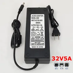 110V 220V 100-240V AC To DC 32V 5A  Power Adapter Supply Charger Adapter 5.5mm X 2.5mm Plug US EU AU Plug 32V/5A Power Supply