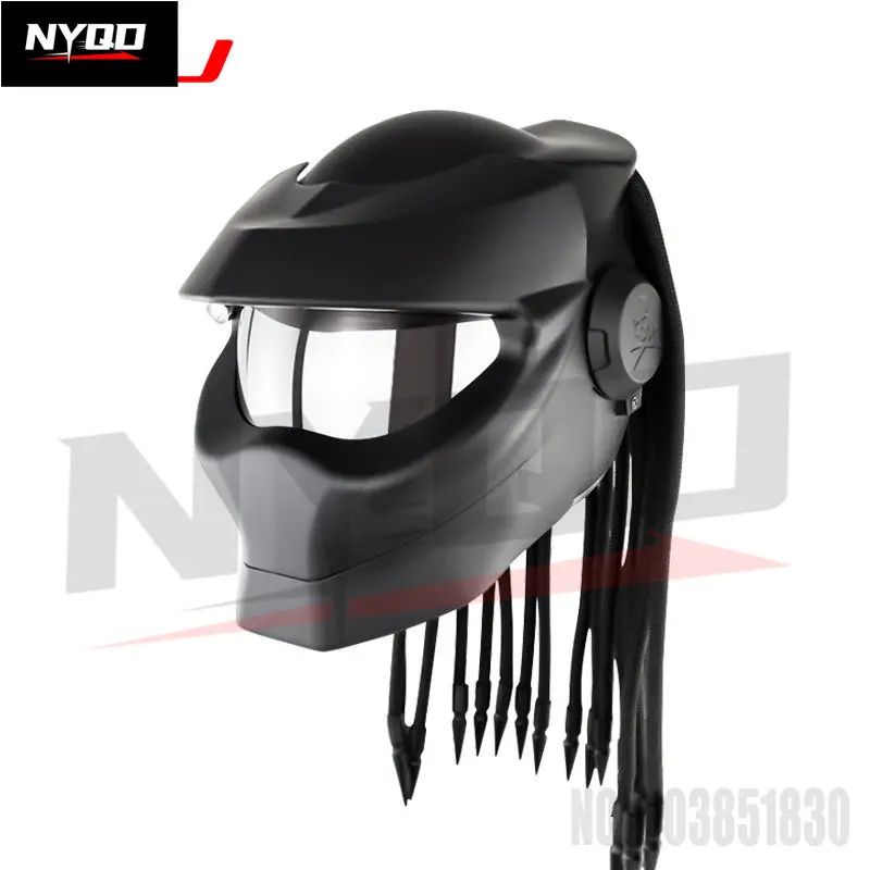 

Iron Blood Warrior Motorcycle Helmet Braid Helmet Personalized Electric motorbike predator helmet casco de moto