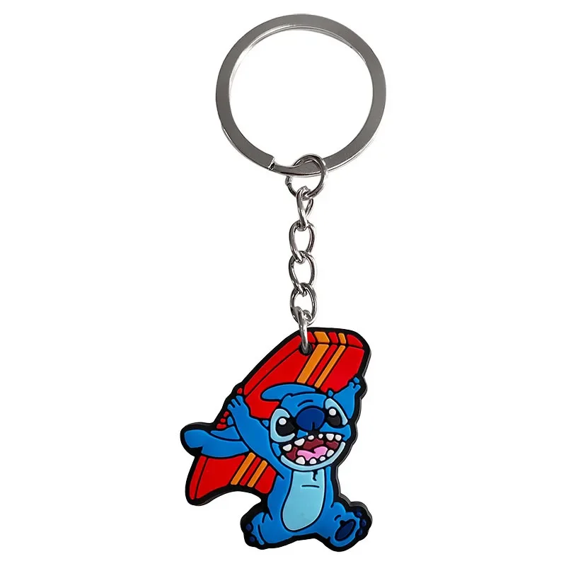 LLavero de silicona de Lilo & Stitch, colgante divertido para bolso, llavero de coche para pareja, accesorios creativos para bolso, regalo, nuevo