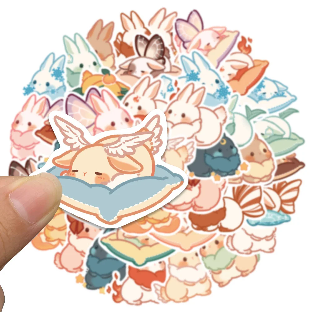 10/20/40PCS Cartoon Cute Rabbit Stickers Kawaii Animal Decals Decorative Scrapbooking Laptop Phone Car Graffiti Sticker Kids Toy