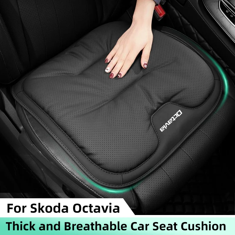 

3D кожаный чехол на автомобильное сиденье для Skoda Octavia 2 3 RS VRS Tour A7 A5, утолщенная мягкая подушка для автокресла, противоскользящая защитная накладка для стула