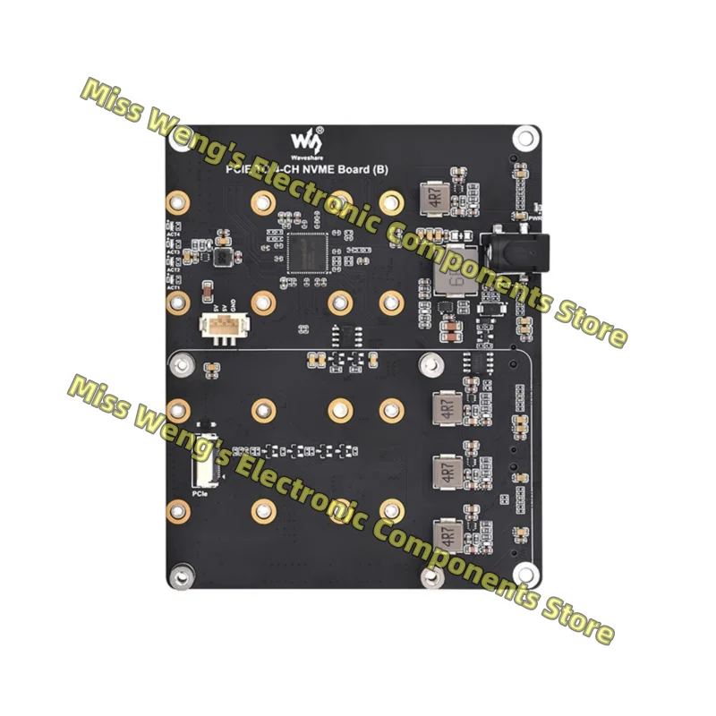 Pcie Expansion Board 4-channel NVME Solid State Drive M.2 KEY Expansion SSD Expansion Board PCIE TO 4-CH NVME Board (B) NP
