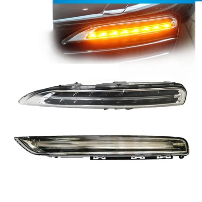 

For Porsche cayenne led front bumper DRL daytime running light fog lamp turn signal driving car accessories accesorios para auto