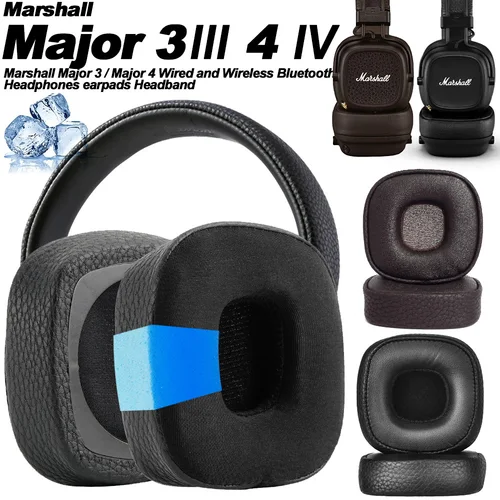 Reemplazo para Marshall Major 3 / Major 4, almohadillas para diadema Bluetooth con cable y inalámbrico, almohadillas para auriculares, orejeras proteicas